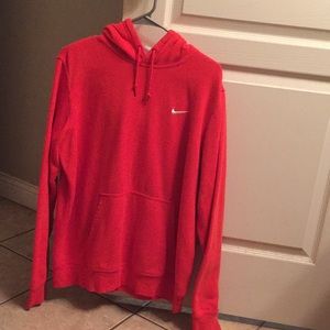 Nike Large Red Hoodie Sweatshirt